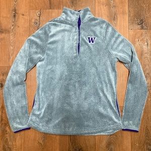 Huskies Washington By Colosseum Womens Small Sherpa 1/4 Pullover Fleece Sweater
